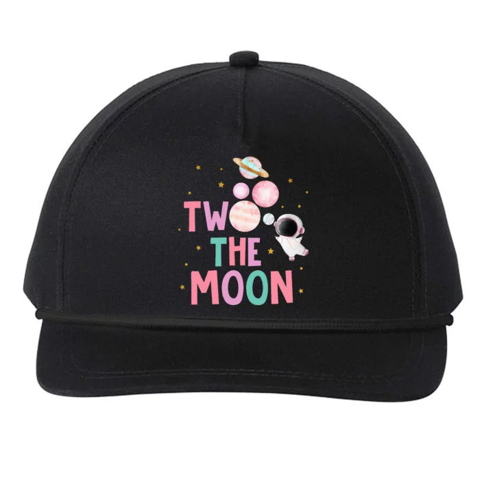 Two The Moon Birthday Outfit Girl 2 Year Old 2nd Bday Snapback Five-Panel Rope Hat