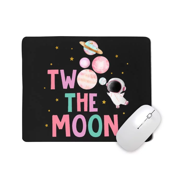 Two The Moon Birthday Outfit Girl 2 Year Old 2nd Bday Mousepad