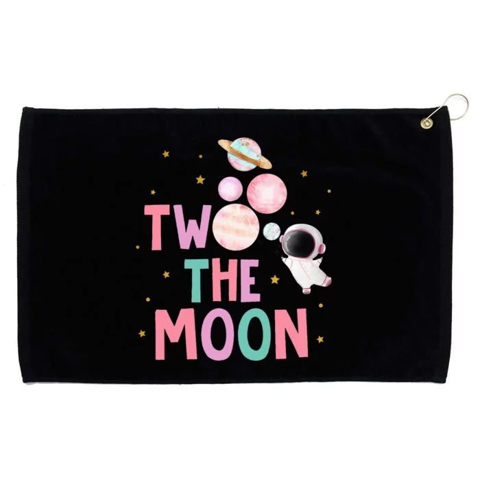 Two The Moon Birthday Outfit Girl 2 Year Old 2nd Bday Grommeted Golf Towel