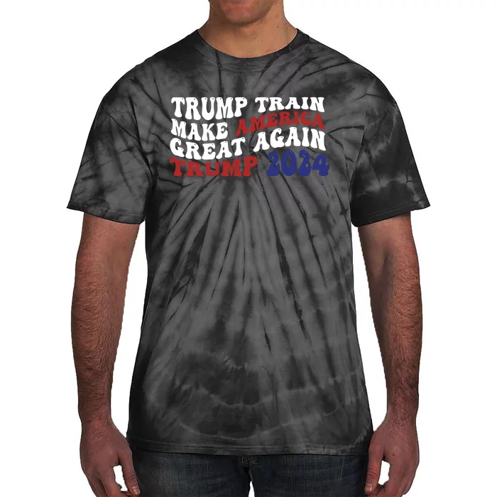 Trump Train Make America Great Again MAGA Tie-Dye T-Shirt