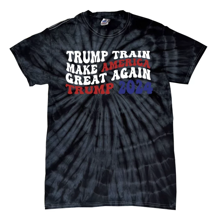 Trump Train Make America Great Again MAGA Tie-Dye T-Shirt