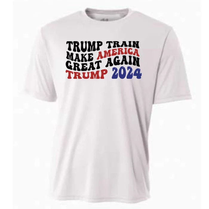 Trump Train Make America Great Again MAGA Cooling Performance Crew T-Shirt