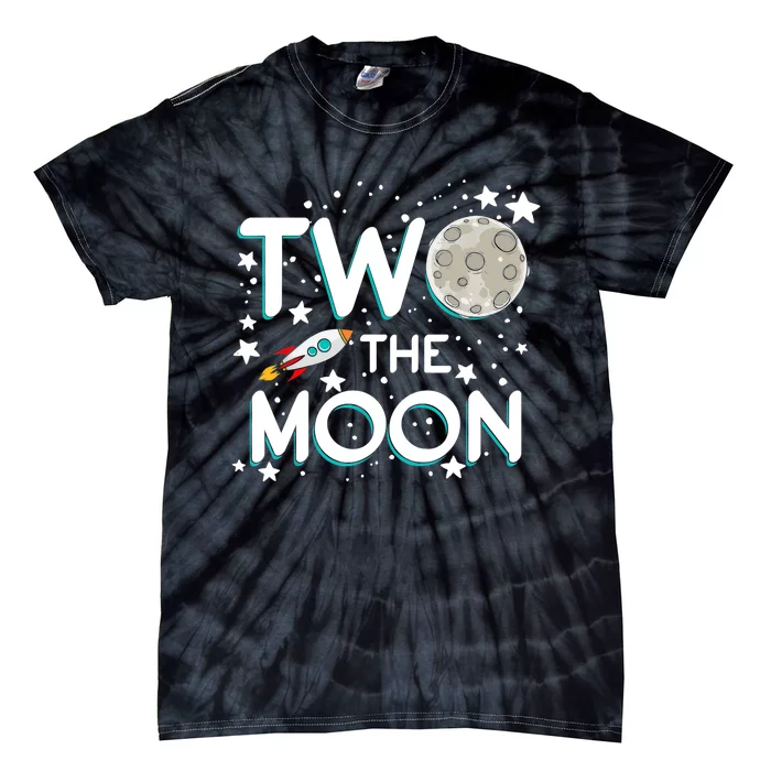 Two The Moon 2nd Birthday For 2 Year Old Tie-Dye T-Shirt