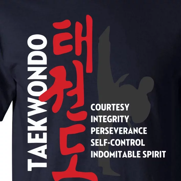 Taekwondo Tenets Martial Arts Graphic Tee Tall T-Shirt