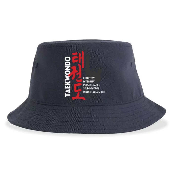 Taekwondo Tenets Martial Arts Graphic Tee Sustainable Bucket Hat