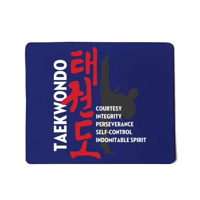 Taekwondo Tenets Martial Arts Graphic Tee Mousepad