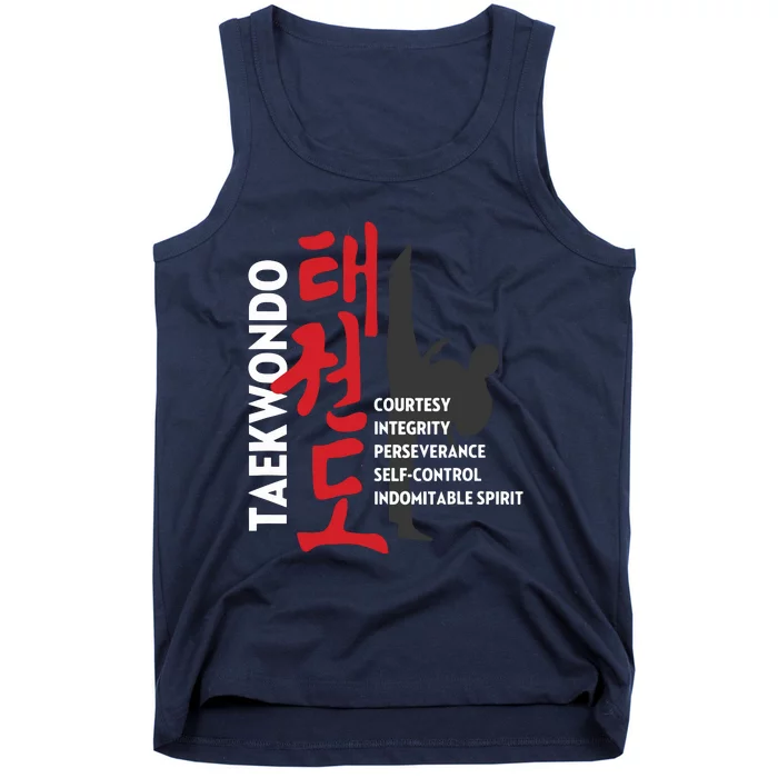 Taekwondo Tenets Martial Arts Graphic Tee Tank Top