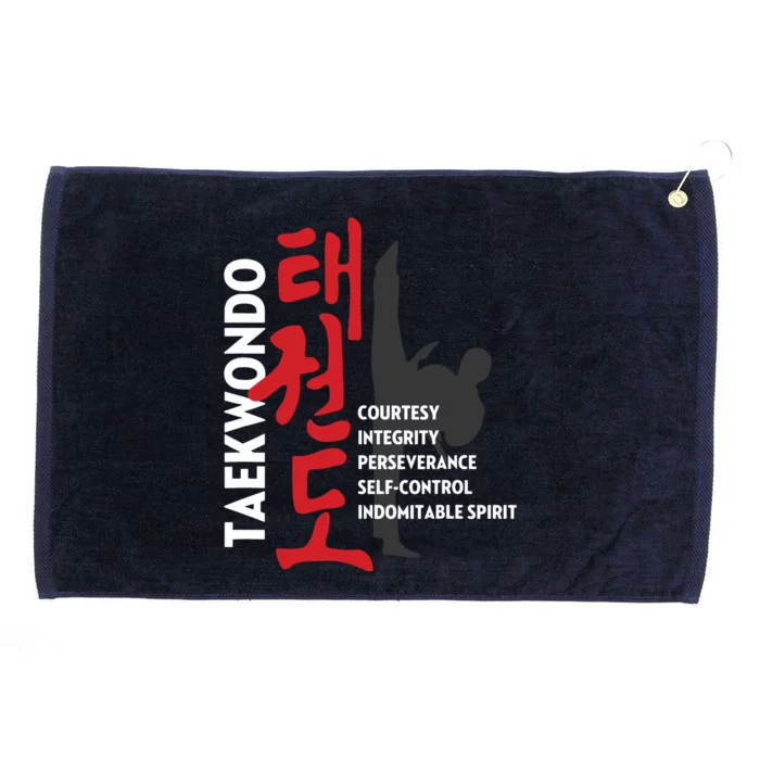 Taekwondo Tenets Martial Arts Graphic Tee Grommeted Golf Towel