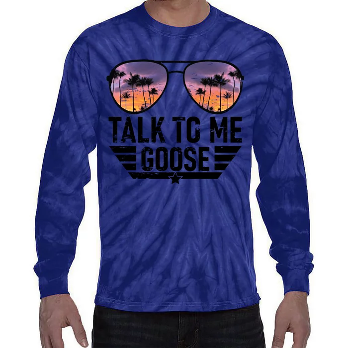 Talk To Me Goose Tie-Dye Long Sleeve Shirt