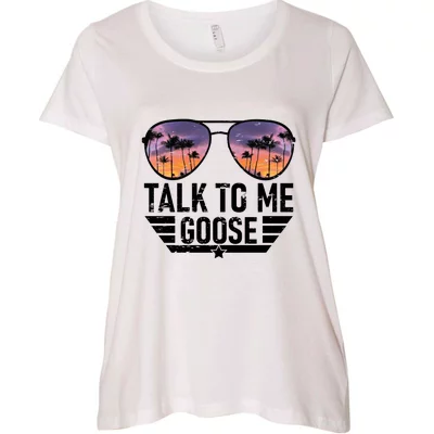 Cool Retro Talk To Me Goose Women's Plus Size T-Shirt