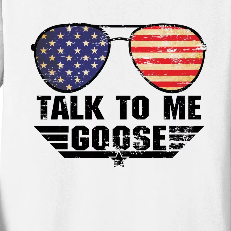 Talk To Me Goose Kids Long Sleeve Shirt