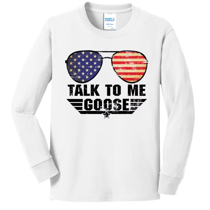 Talk To Me Goose Kids Long Sleeve Shirt