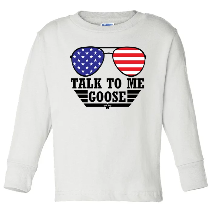 Talk To Me Goose Toddler Long Sleeve Shirt