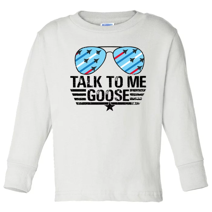 Talk To Me Goose Toddler Long Sleeve Shirt