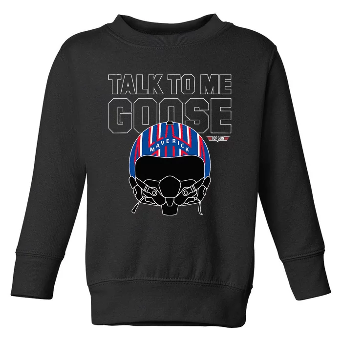 Talk To Me Goose Maverick Helmet Toddler Sweatshirt