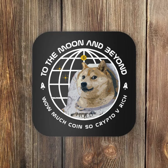 To The Moon And Beyond Doge Coin Crypto Coaster