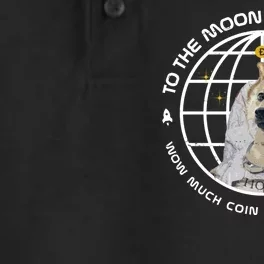 To The Moon And Beyond Doge Coin Crypto Dry Zone Grid Performance Polo