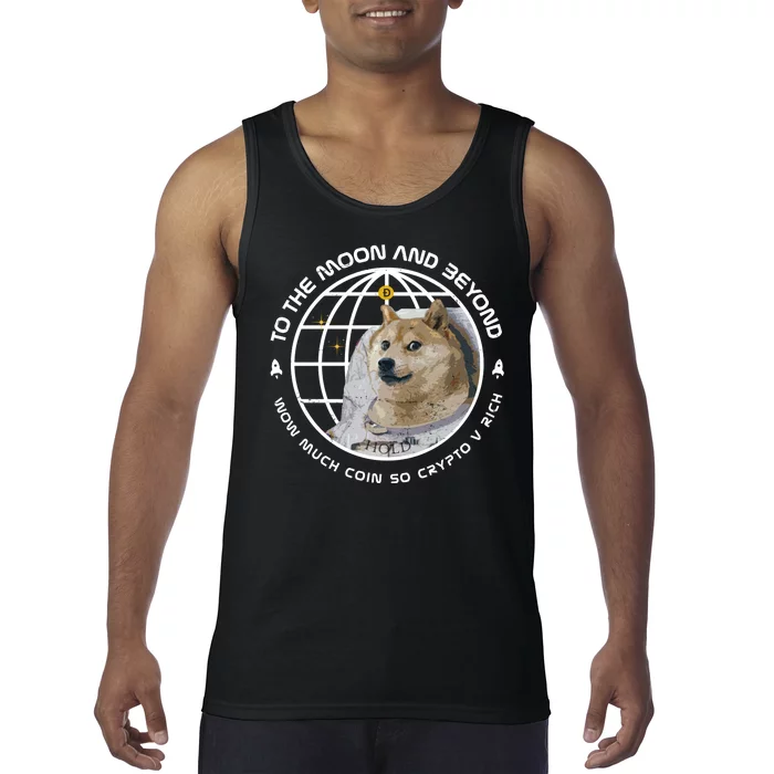 To The Moon And Beyond Doge Coin Crypto Tank Top