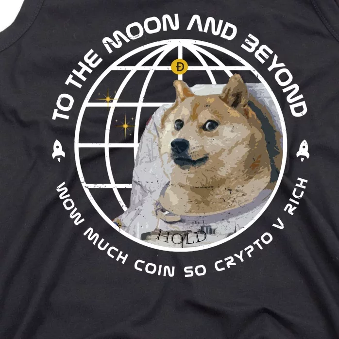 To The Moon And Beyond Doge Coin Crypto Tank Top