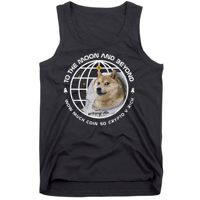 To The Moon And Beyond Doge Coin Crypto Tank Top