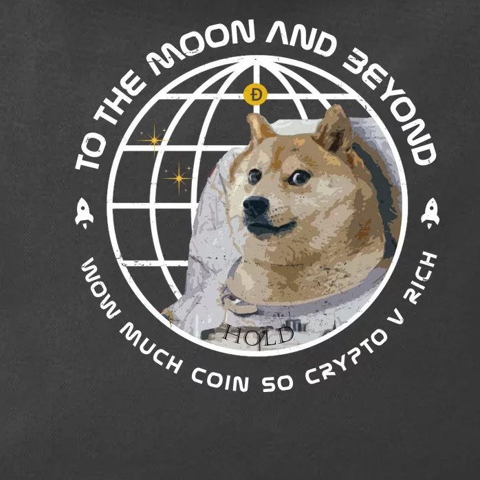 To The Moon And Beyond Doge Coin Crypto Zip Tote Bag