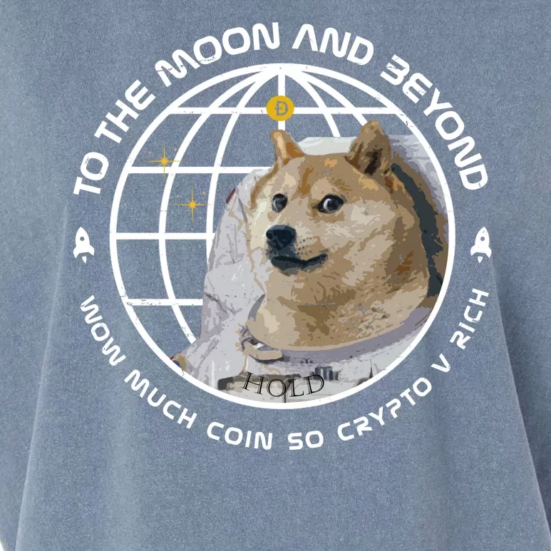 To The Moon And Beyond Doge Coin Crypto Garment-Dyed Women's Muscle Tee