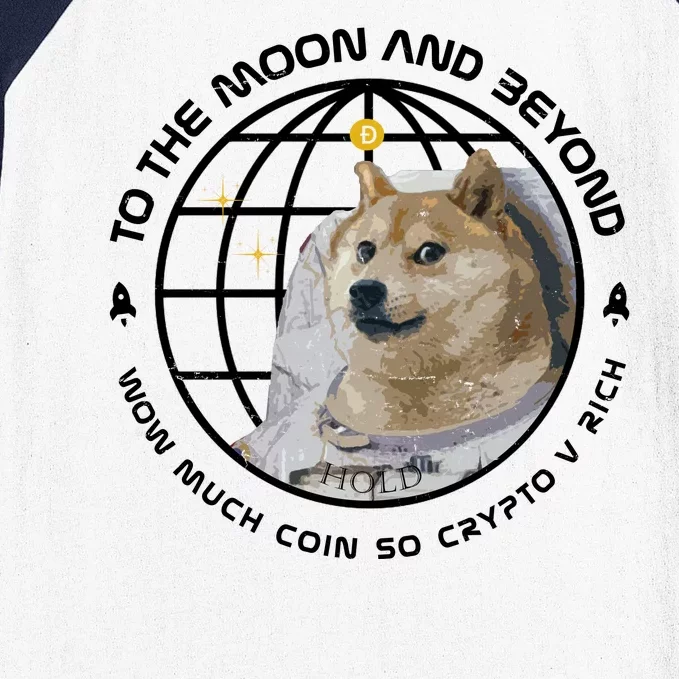 To The Moon And Beyond Doge Coin Crypto Baseball Sleeve Shirt