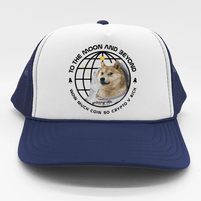 To The Moon And Beyond Doge Coin Crypto Trucker Hat