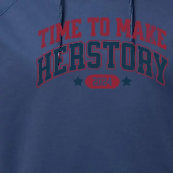 Time To Make Herstory Vote For Woman Feminist Performance Fleece Hoodie