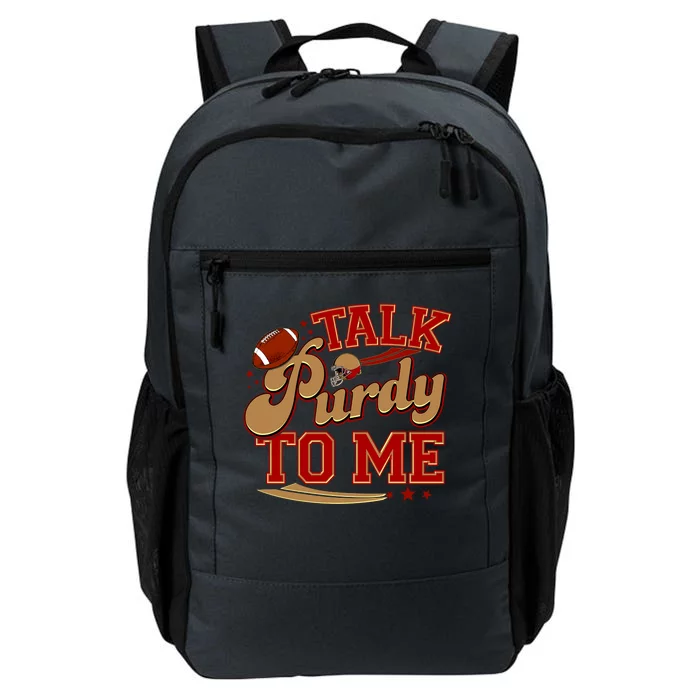 Talk Purdy To Me Football Purty Sports Fan Daily Commute Backpack