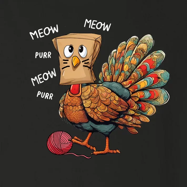 Thanksgiving Turkey Meow IM A Cat Funny Thanksgiving Toddler Long Sleeve Shirt