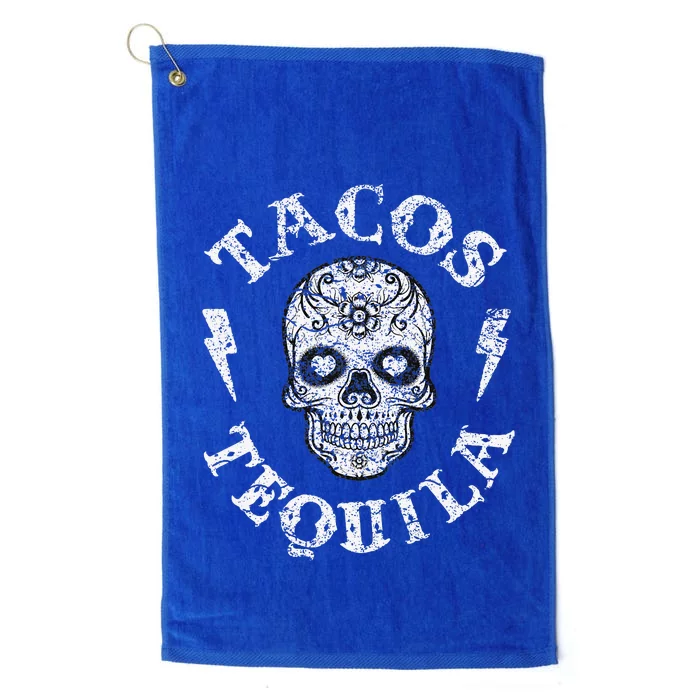 Tacos & Tequila Mexican Food Drinking Tee Women Platinum Collection Golf Towel