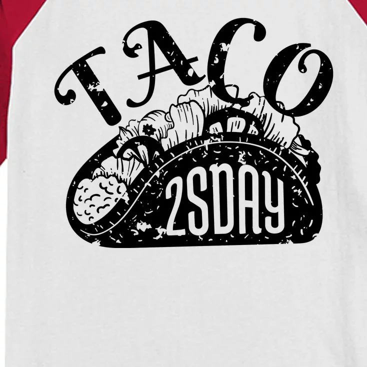 Taco Tuesday Mexican Kids Colorblock Raglan Jersey