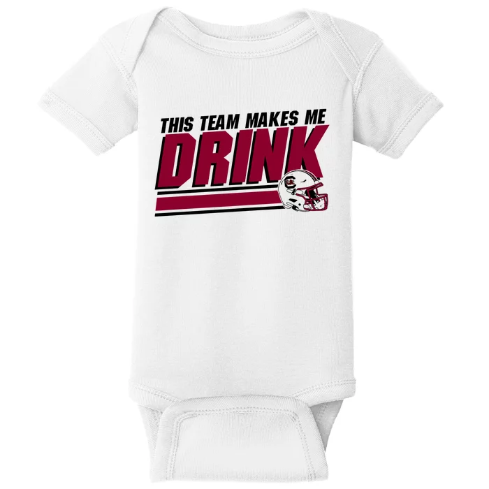 This Team Makes Me Drink South Carolina Football Baby Bodysuit