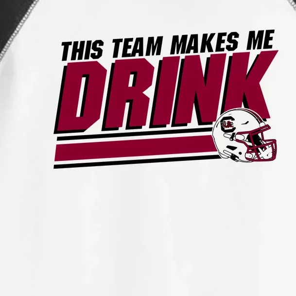 This Team Makes Me Drink South Carolina Football Toddler Fine Jersey T-Shirt