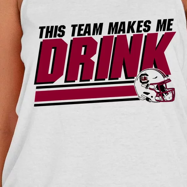 This Team Makes Me Drink South Carolina Football Women's Knotted Racerback Tank