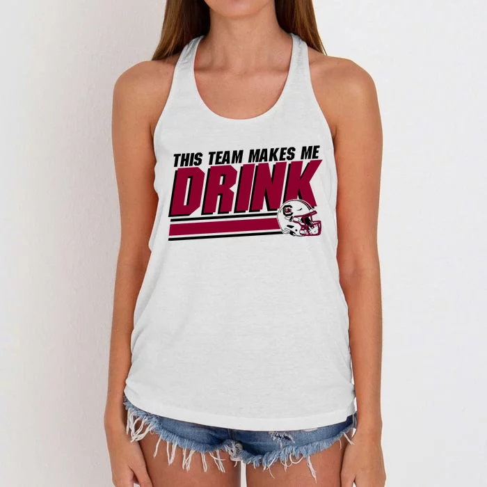 This Team Makes Me Drink South Carolina Football Women's Knotted Racerback Tank