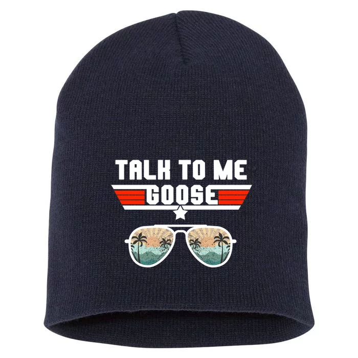 Talk To Me Goose Jet Fighter Sunglasses Short Acrylic Beanie