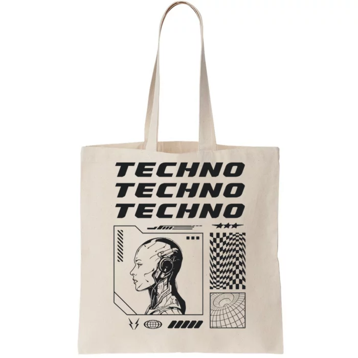 Techno  Techno Music Tote Bag