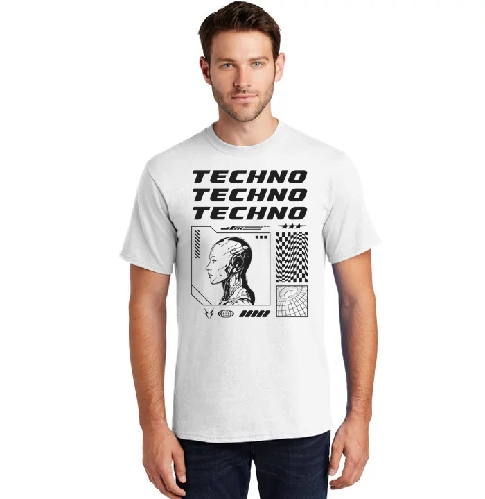 Techno  Techno Music Tall T-Shirt