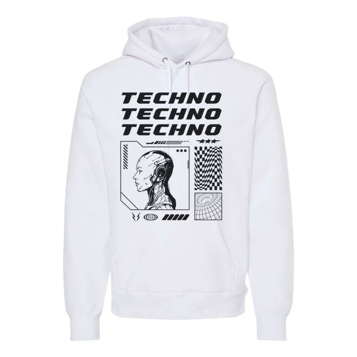 Techno  Techno Music Premium Hoodie