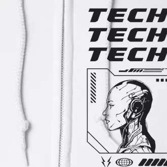 Techno  Techno Music Full Zip Hoodie