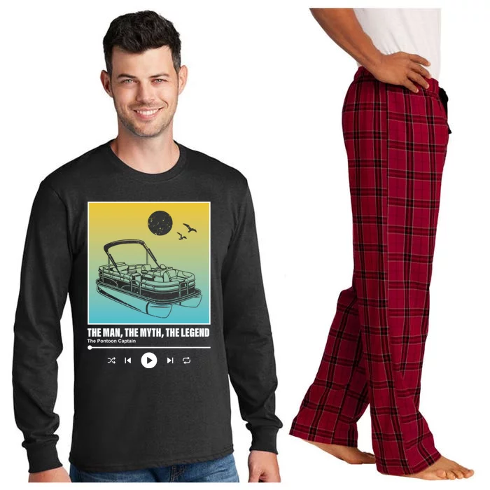 The The Myth The Legend Pontoon Captain Gift Long Sleeve Pajama Set