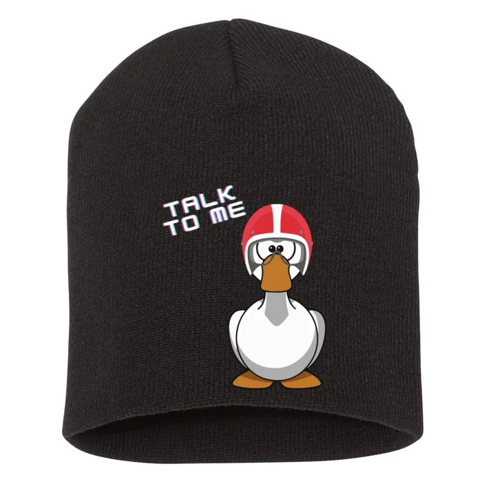 Talk To Me Goose Short Acrylic Beanie