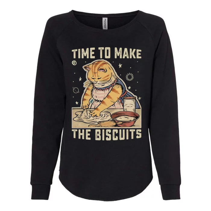 Time To Make The Biscuits Cats Baking Pastry Chef Lover Meaningful Gift Womens California Wash Sweatshirt