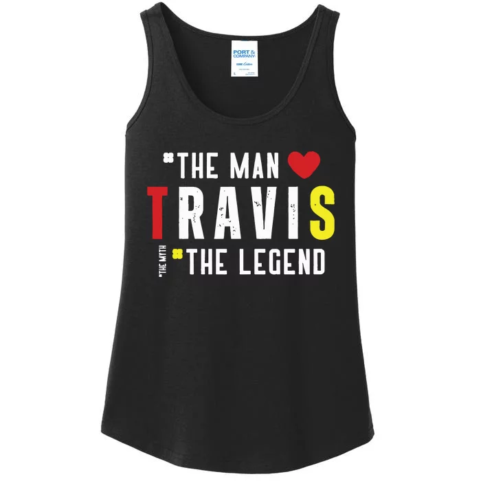 Travis The Man The Legend The Myth Ladies Essential Tank