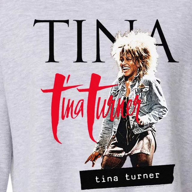 Tina Turner Multi Logo Photo Cropped Pullover Crew