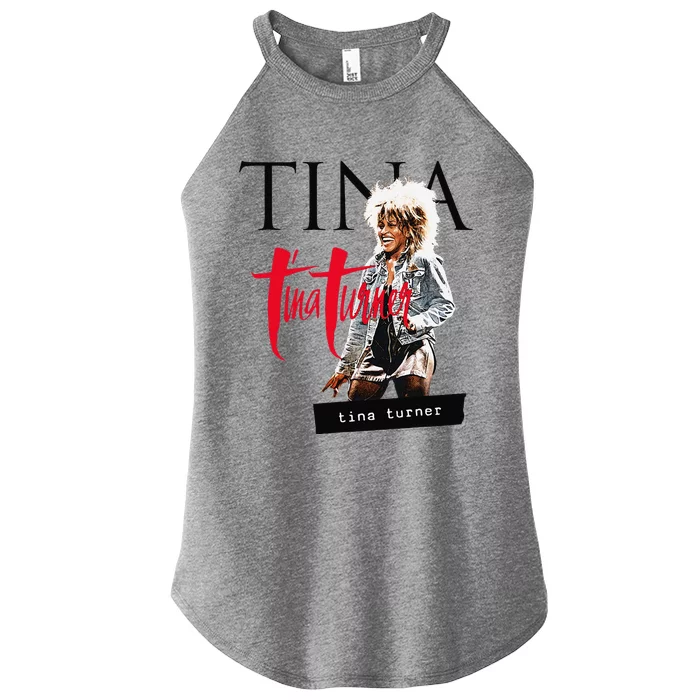 Tina Turner Multi Logo Photo Women’s Perfect Tri Rocker Tank