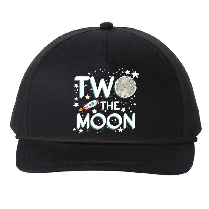 Two The Moon 2nd Birthday Gift For 2 Year Old Snapback Five-Panel Rope Hat