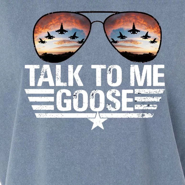 Talk To Me Goose Jet Fighter Sunglasses Garment-Dyed Women's Muscle Tee